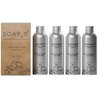Gel Hair + Hand + Body Soap Super Refill Makes 4 Litres (Pack of 4)