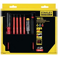 Stanley Fatmax VDE Multi-Bit 10 Piece Screwdriver Set in Pouch