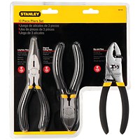 Stanley 3 Piece Pliers Set (Pack of 3) 0-84-114