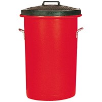 Heavy Duty Coloured Dustbin, 85 Litre, Red Heavy Duty Coloured Dustbin, 85 Litre, Red