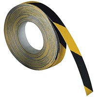 Self-Adhesive Anti-Slip Tape, Black/Yellow, 50mm x 18m, Single Roll Self-Adhesive Anti-Slip Tape, Black/Yellow, 50mm x 18m, Single Roll