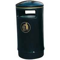 Outdoor Hooded Top Bin, 75 Litre, Black Outdoor Hooded Top Bin, 75 Litre, Black