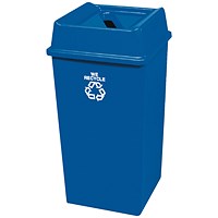 Paper Recycling Bin Base, 132.5 Litre, Blue Paper Recycling Bin Base, 132.5 Litre, Blue