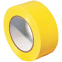 Lane Marking Tape, Yellow, 50mm x 33m, Pack of 18 Lane Marking Tape, Yellow, 50mm x 33m, Pack of 18