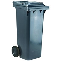 Wheelie Bin, 140 Litre, Grey