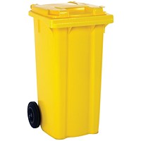 Wheelie Bin, 240 Litre, Yellow