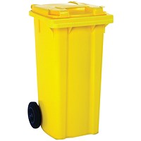 Wheelie Bin, 360 Litre, Yellow