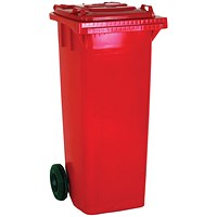 Wheelie Bin, 80 Litre, Red