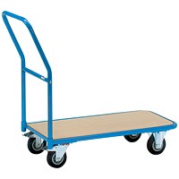 VFM Economy Store Room Trolley 200kg Blue /Brown 357363 VFM Economy Store Room Trolley 200kg Blue /Brown 357363
