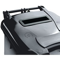 Confidential Waste Wheelie Bin, 120 Litre, Grey
