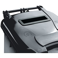 Confidential Waste Wheelie Bin, 140 Litre, Grey