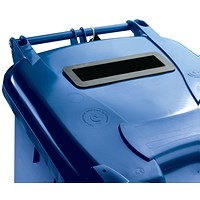 Confidential Waste Wheelie Bin, 140 Litre, Blue