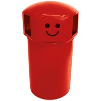 VFM Spacebin Hooded Plastic/Galvinised Liner Face Logo 145L Red