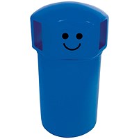 VFM Spacebin Hooded Plastic/Galvinised Liner Face Logo 145L Blu