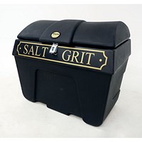 Victoriana Salt and Grit Bin with Hasp and Staple, 200 Litre, Black Victoriana Salt and Grit Bin with Hasp and Staple, 200 Litre, Black