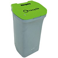 VFM Designer Wheelie Bin Recycling No Lock 90 Litre Green