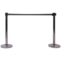 VFM Barriers with 3.4m Belt Chrome (Pack of 2)