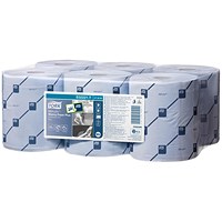 Tork M4 Reflex 2-Ply Wiper Roll, 150m, Blue, Pack of 6