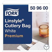 Tork Linstyle Cutlery Bag White (Pack of 50)