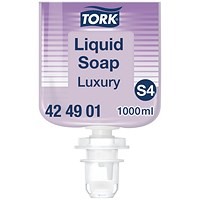 Tork S4 Luxury Soft Liquid Soap, 1 Litre, Pack of 6 Tork S4 Luxury Soft Liquid Soap, 1 Litre, Pack of 6