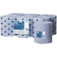 Tork Mini Centrefeed Roll, 2-Ply, 150m, Blue, Pack of 6