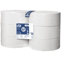 Tork T1 Jumbo Toilet Roll 2-Ply 1700 Sheets (Pack of 6) 110246