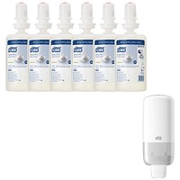 Tork S4 Premium Foam Hand Wash Cartridge, 1 Litre, Pack of 6 - Tork S4 Foam Hand Wash Dispenser, 1 Litre Free
