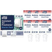 Tork S4 Antimicrobial Hand Washing Liquid Soap, 1 Litre, Pack of 6 - Get Free Air Freshener Starter Pack