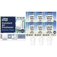 Tork S4 Oil & Grease Liquid Soap, 1 Litre, Pack of 6 - Get Free Air Freshener Starter Pack