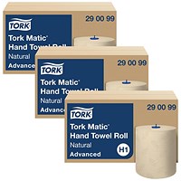 Tork H1 Matic 2-Ply Paper Hand Towel Roll, 150m, Brown, Pack of 6 - 3 Pack Saver Bundle