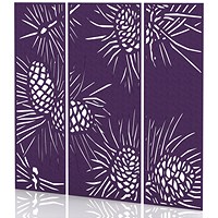 Sch! Acoustic Wall Panel - Pine (3 panels) - Plum Purple