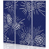 Sch! Acoustic Wall Panel - Pine (3 panels) - Cobalt Blue
