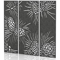 Sch! Acoustic Wall Panel - Pine (3 panels) - Graphite Charcoal