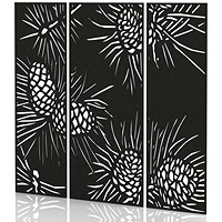 Sch! Acoustic Wall Panel - Pine (3 panels) - Raven Black