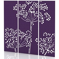 Sch! Acoustic Wall Panel - Wildflower (3 panels) - Plum Purple