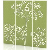 Sch! Acoustic Wall Panel - Wildflower (3 panels) - Lime Green