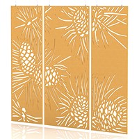Sch! Acoustic Hanging Wall Panel - Pine (3 panels) - Buttercup Yellow