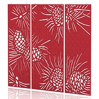 Sch! Acoustic Hanging Wall Panel - Pine (3 panels) - Poppy Red
