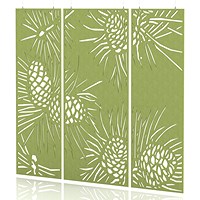 Sch! Acoustic Hanging Wall Panel - Pine (3 panels) - Lime Green