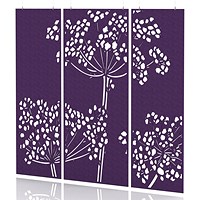 Sch! Acoustic Hanging Wall Panel - Wildflower (3 panels) - Plum Purple