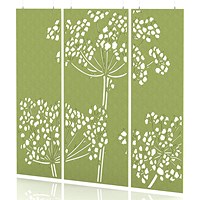 Sch! Acoustic Hanging Wall Panel - Wildflower (3 panels) - Lime Green