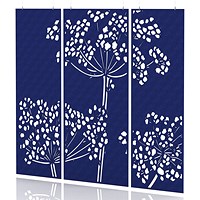 Sch! Acoustic Hanging Wall Panel - Wildflower (3 panels) - Cobalt Blue