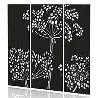 Sch! Acoustic Hanging Wall Panel - Wildflower (3 panels) - Raven Black