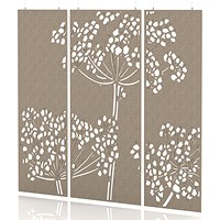 Sch! Acoustic Hanging Wall Panel - Wildflower (3 panels) - Oatmeal Beige