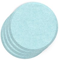 Sch! Acoustic Wall Tile - Set of 4 - Bevelled Edge - Circle - Sky Light Blue