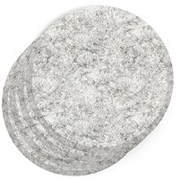 Sch! Acoustic Wall Tile - Set of 4 - Bevelled Edge - Circle - Pebble Light Grey