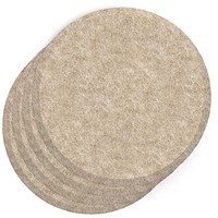 Sch! Acoustic Wall Tile - Set of 4 - Bevelled Edge - Circle - Oatmeal Beige
