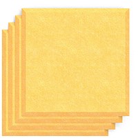 Sch! Acoustic Wall Tile - Set of 4 - Bevelled Edge - Square - Buttercup Yellow
