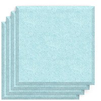 Sch! Acoustic Wall Tile - Set of 4 - Bevelled Edge - Square - Sky Light Blue