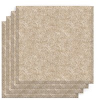 Sch! Acoustic Wall Tile - Set of 4 - Bevelled Edge - Square - Oatmeal Beige